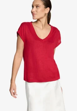 Basic-T-Shirt mit V-Ausschnitt