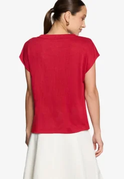 Basic-T-Shirt mit V-Ausschnitt