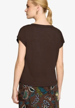 Basic-T-Shirt mit V-Ausschnitt