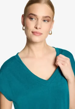 Basic-T-Shirt mit V-Ausschnitt