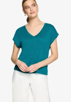 Basic-T-Shirt mit V-Ausschnitt