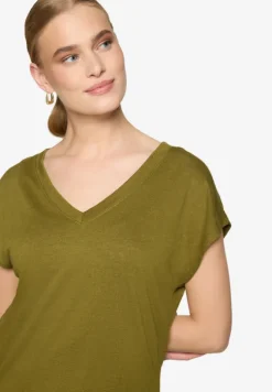 Basic-T-Shirt mit V-Ausschnitt