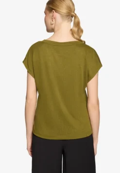 Basic-T-Shirt mit V-Ausschnitt