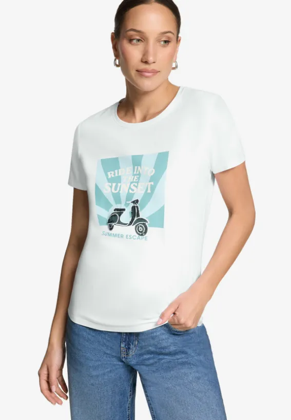 Baumwoll-T-Shirt mit Print