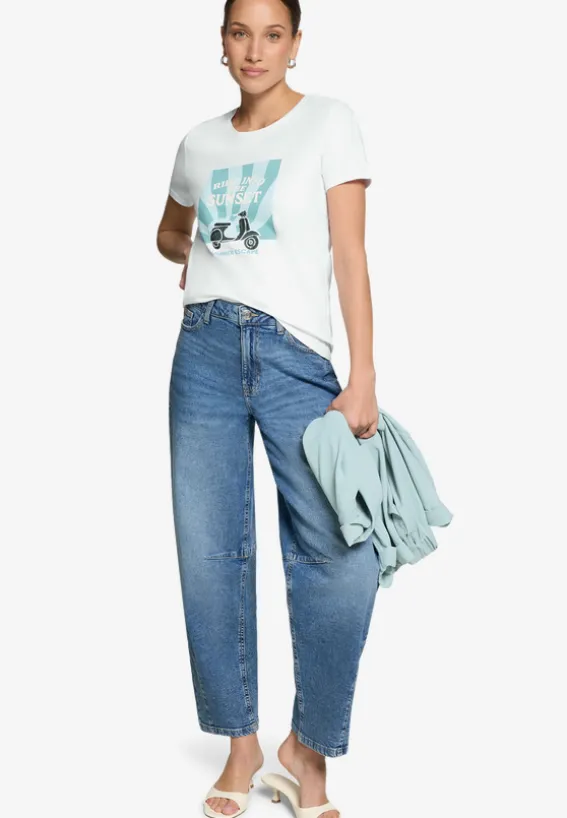 Baumwoll-T-Shirt mit Print
