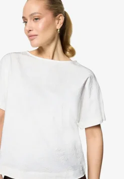 Baumwoll-T-Shirt mit Stickerei