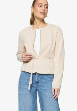 Blazer-Jacke in Lederoptik