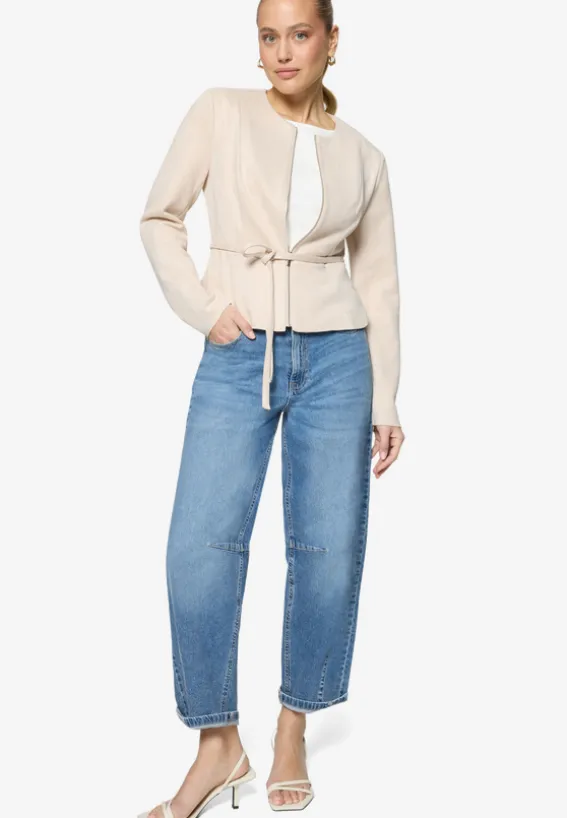 Blazer-Jacke in Lederoptik