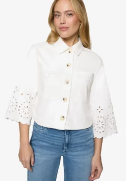 Blazer-Jacke mit Lochmuster