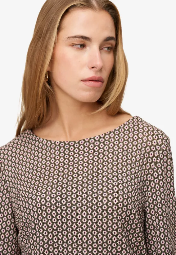 Bluse mit grafischem Print