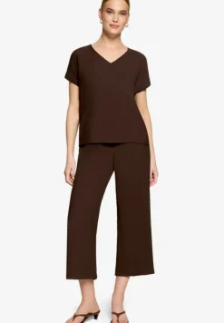 Bluse mit V-Ausschnitt und Bindedetail