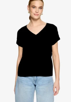 Bluse mit V-Ausschnitt und Bindedetail