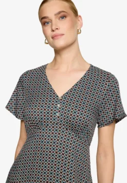 Blusenkleid Mini mit grafischem Muster