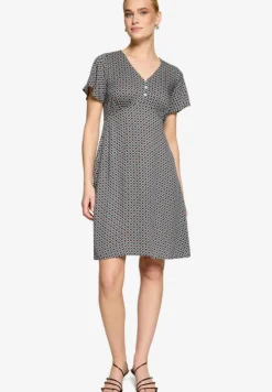Blusenkleid Mini mit grafischem Muster