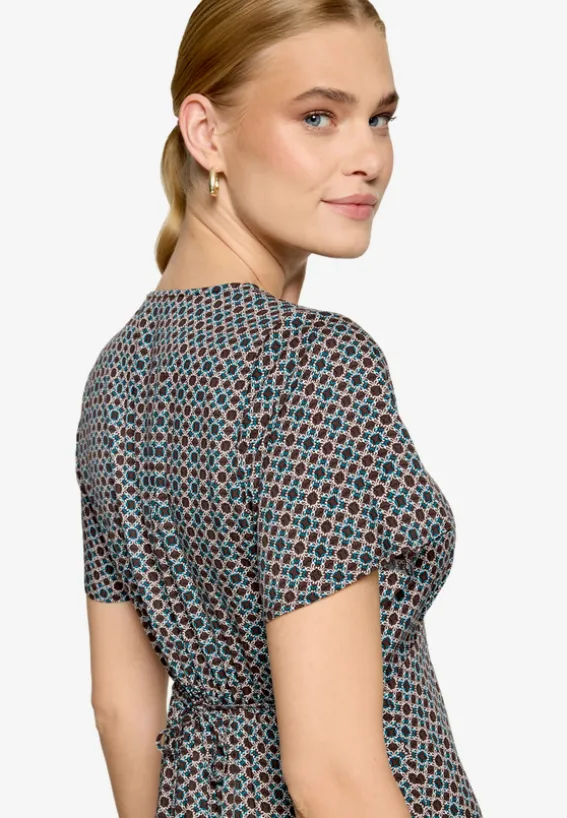 Blusenkleid Mini mit grafischem Muster