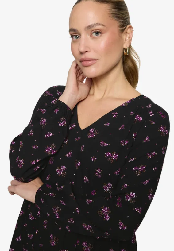 Blusenkleid mit Blumen