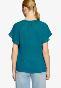 Bluse transparent mit V-Ausschnitt