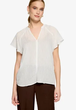 Bluse transparent mit V-Ausschnitt