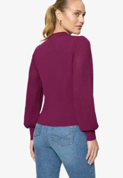 Feinstrickpullover mit Puffärmeln
