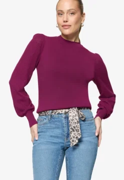 Feinstrickpullover mit Puffärmeln