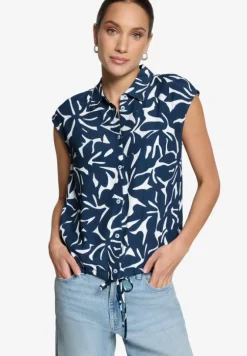 Hemdbluse kurzarm mit Blumen