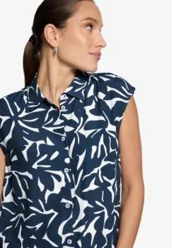 Hemdbluse kurzarm mit Blumen
