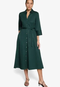 Hemdblusenkleid Midi mit Bindegürtel