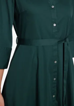Hemdblusenkleid Midi mit Bindegürtel