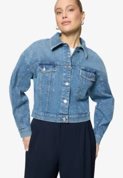 Jeansjacke kurz mit Knopfleiste
