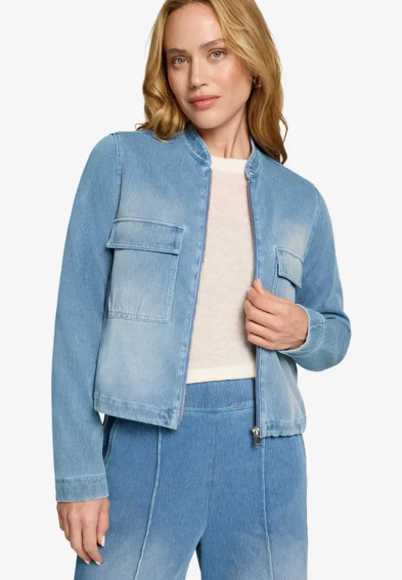 Jeansjacke mit Reißverschluss