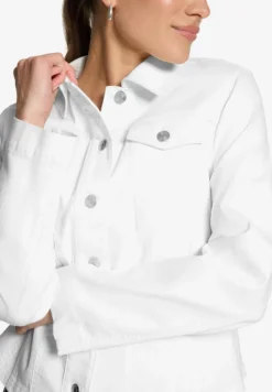 Jeansjacke tailliert mit Knopfleiste