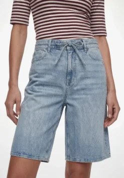 Jeans-Shorts mit Bindedetail