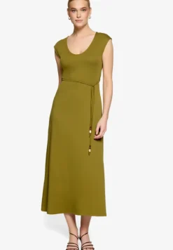 Jerseykleid Maxi mit Bindegürtel