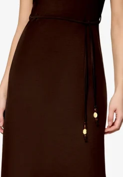 Jerseykleid Maxi mit Bindegürtel