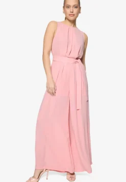 Jumpsuit mit Gürtel und weitem Bein