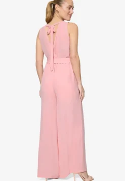 Jumpsuit mit Gürtel und weitem Bein