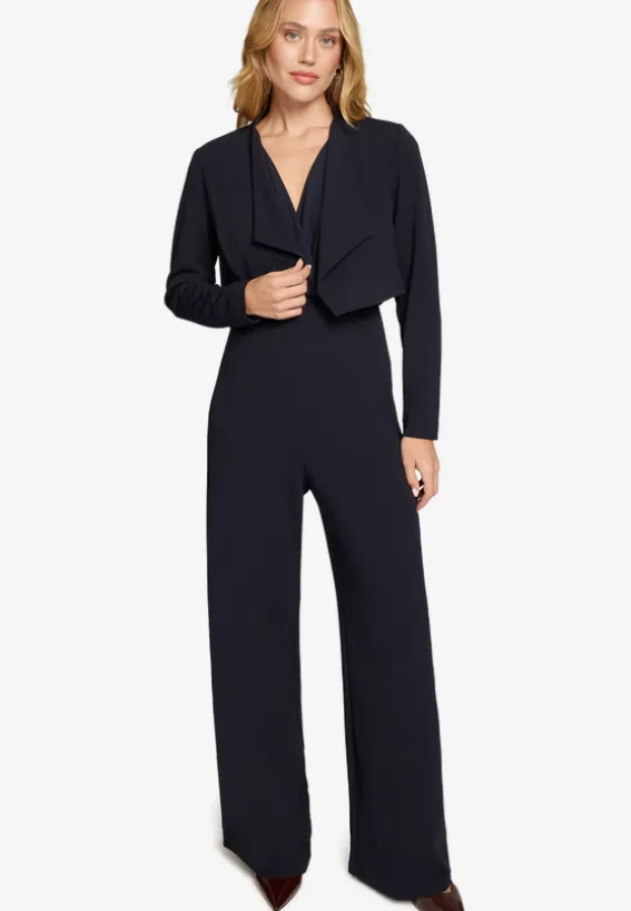 Jumpsuit Wickeloptik weites Bein