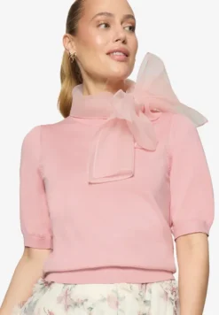 Kurzarmpullover mit Schleife