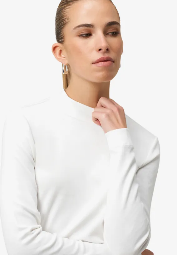Langarmshirt mit Stehkragen