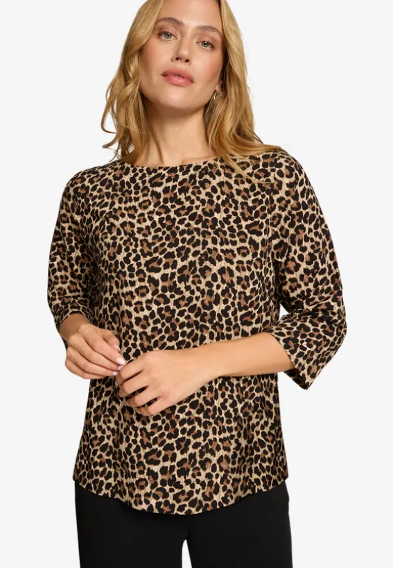Leobluse mit Rundhalsausschnitt