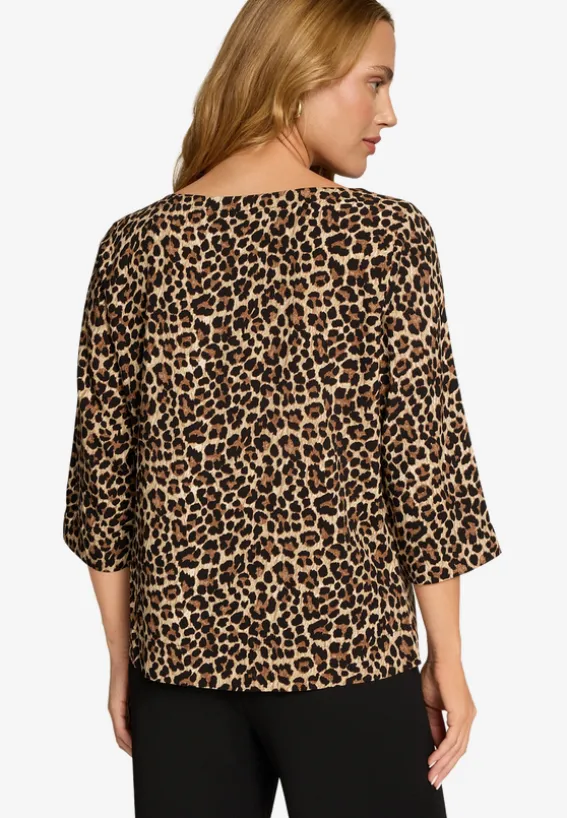 Leobluse mit Rundhalsausschnitt