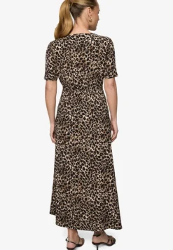 Maxikleid kurzarm mit Leoprint