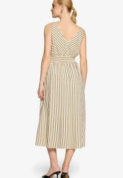 Midikleid tailliert mit Streifen