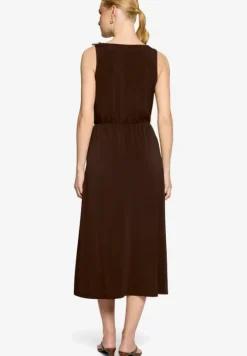Midikleid tailliert mit Wasserfallausschnitt