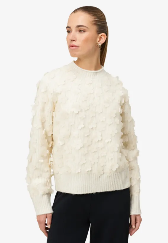 Pullover mit 3D Blüten