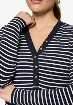 Ringelshirt mit Knopfleiste
