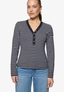 Ringelshirt mit Knopfleiste