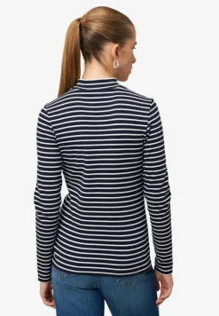 Ringelshirt mit Stehkragen