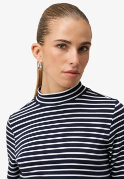 Ringelshirt mit Stehkragen