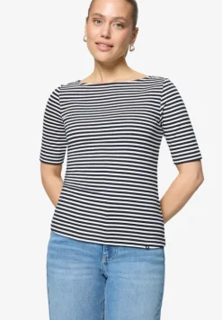 Ringelshirt mit U-Boot Ausschnitt